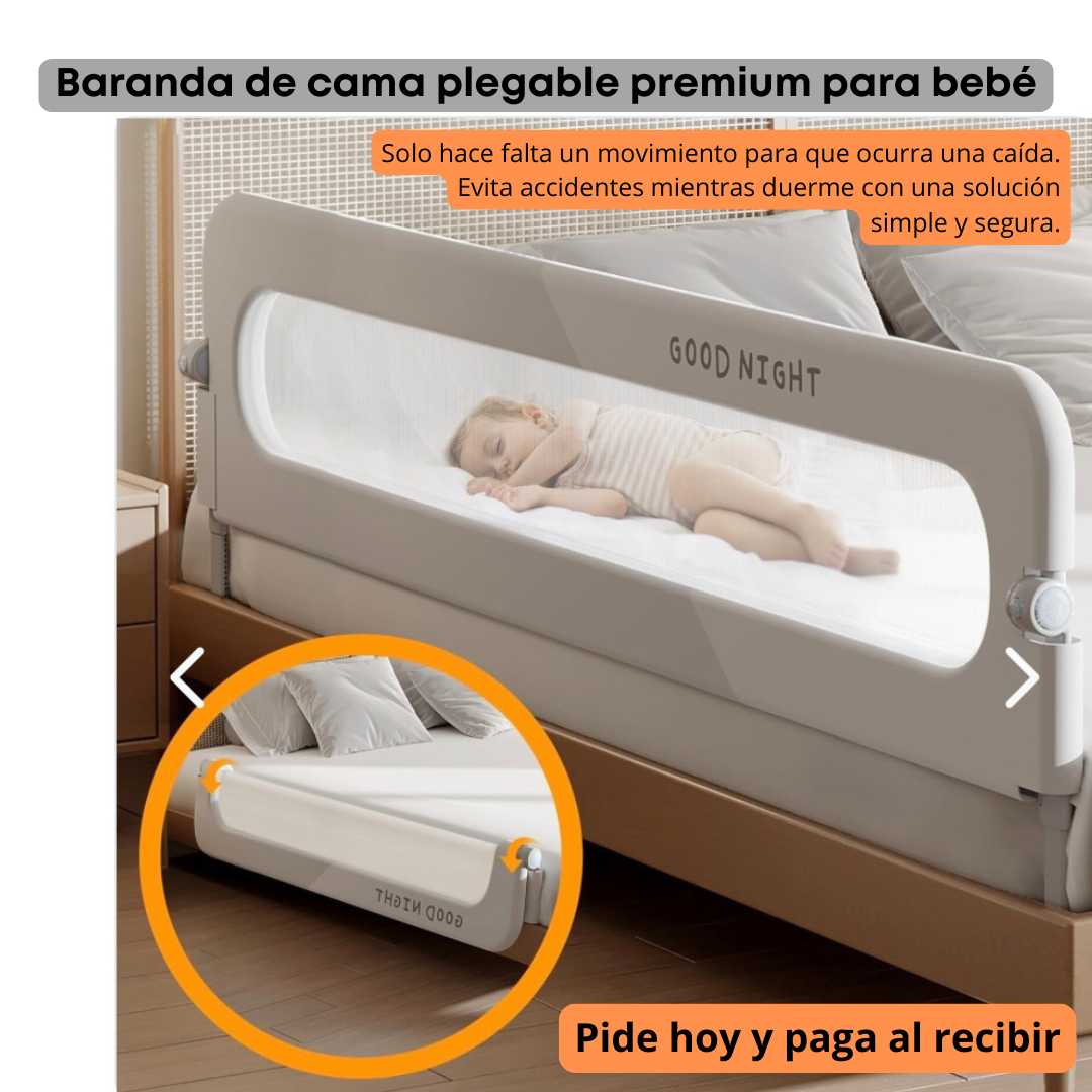 Baranda de Cama Plegable Premium para Bebé