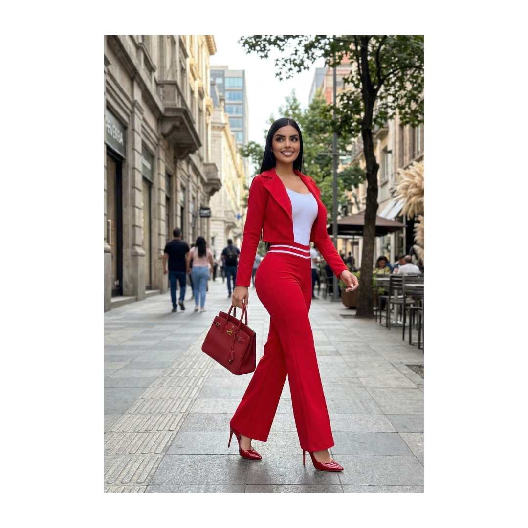 Set EleganceFit - Pantalon + Blazer + Blusa