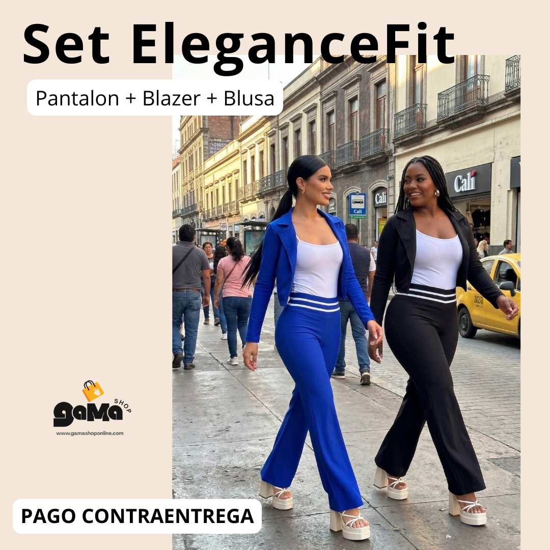 Set EleganceFit - Pantalon + Blazer + Blusa