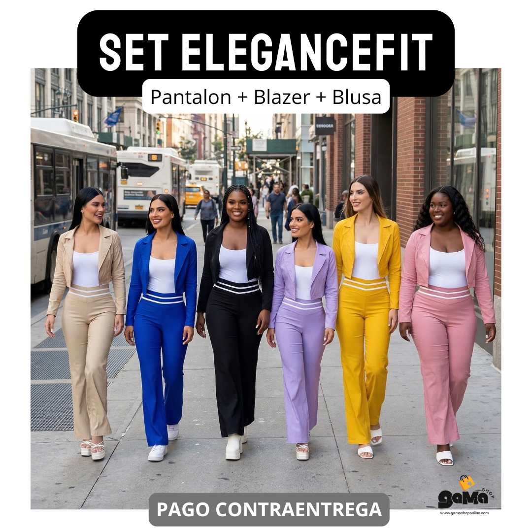 Set EleganceFit - Pantalon + Blazer + Blusa