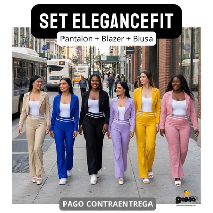 Set EleganceFit - Pantalon + Blazer + Blusa