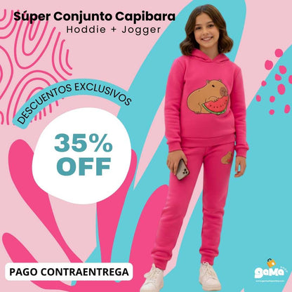 Nuevo Súper Conjunto Capibara - Hoddie y Jogger