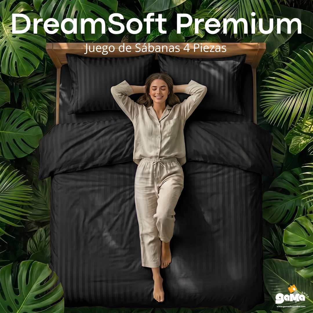 🛏️ DreamSoft™ Premium – Juego de Sábanas 4 Piezas Premium