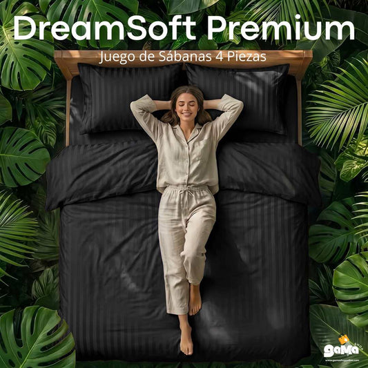 🛏️ DreamSoft™ Premium – Juego de Sábanas 4 Piezas Premium