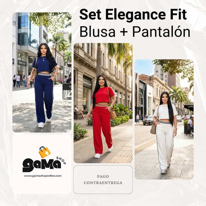 Nuevo Set Elegance Fit - Blusa + Pantalón