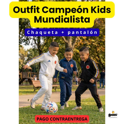 Outfit Campeón Kids Mundialista - Chaqueta + pantalón