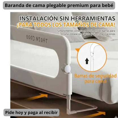 Baranda de Cama Plegable Premium para Bebé