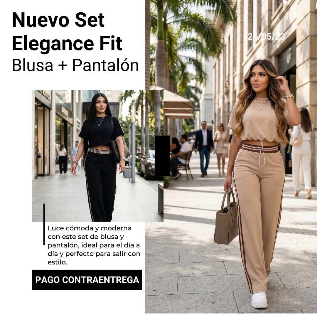 Nuevo Set Elegance Fit - Blusa + Pantalón