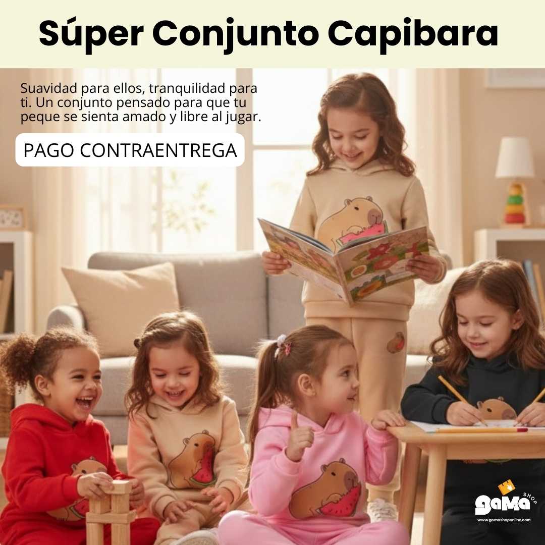 Nuevo Súper Conjunto Capibara - Hoddie y Jogger