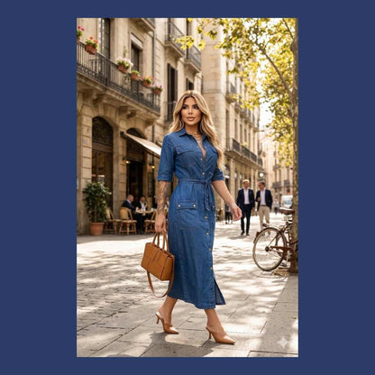 Nuevo Vestido Denim Elegance