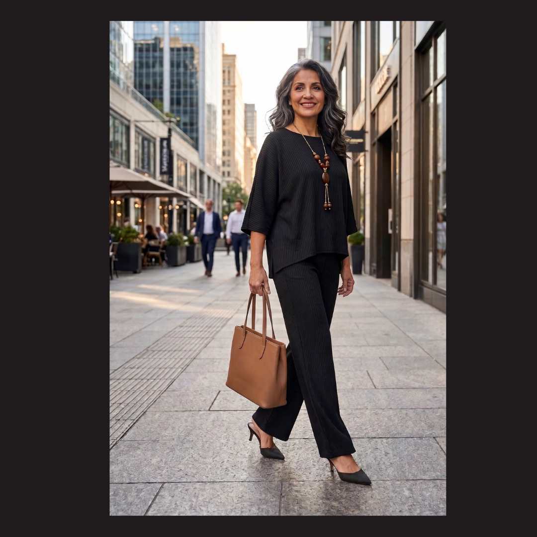 Conjunto Aura Chic - Blusa + Top + Pantalon