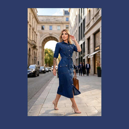 Nuevo Vestido Denim Elegance