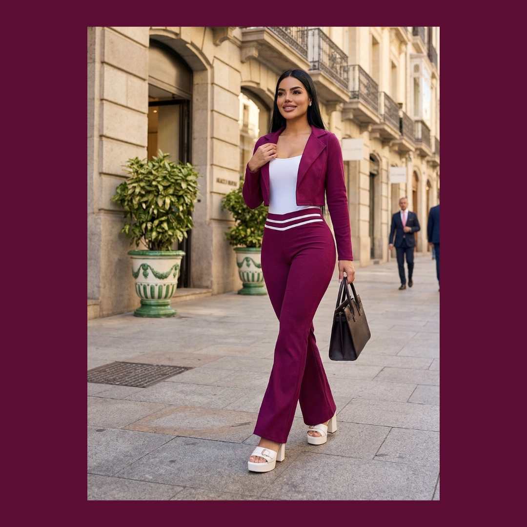Set EleganceFit - Pantalon + Blazer + Blusa