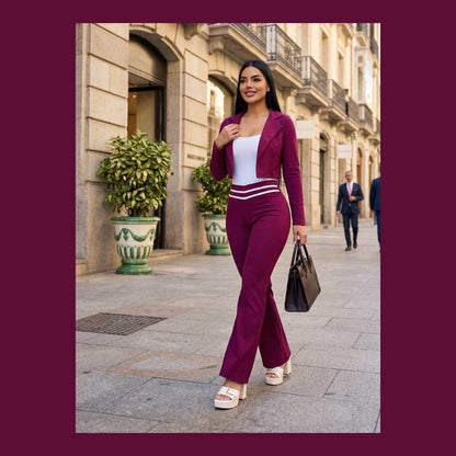 Set EleganceFit - Pantalon + Blazer + Blusa
