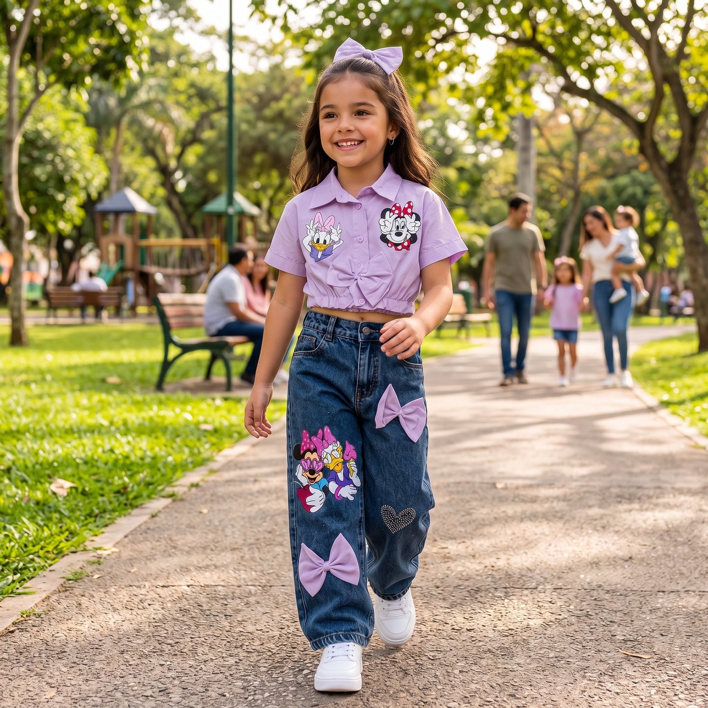 Set MinDiva - Jean + camisa estampada